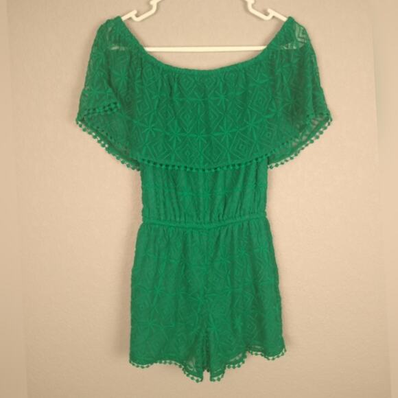 JACK by BB Dakota Laredo Romper Pepper Green Sz S - Picture 3 of 13